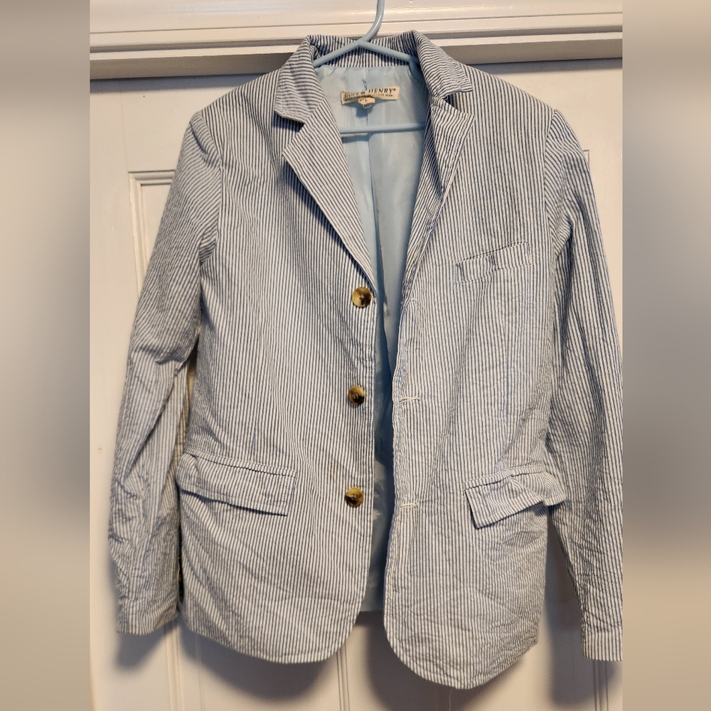 Blue Striped Blazer